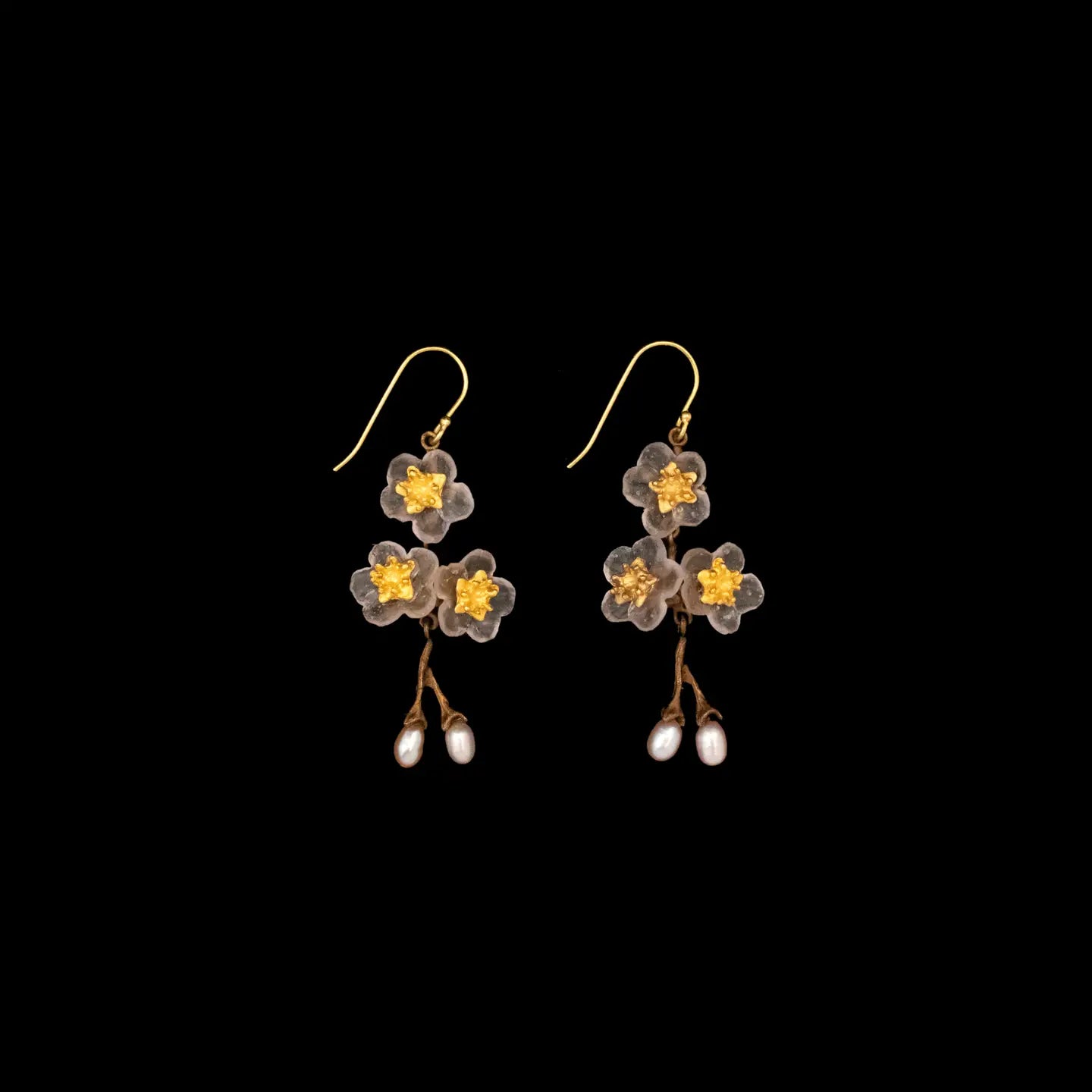 Cherry Blossom and Pearl Earrings