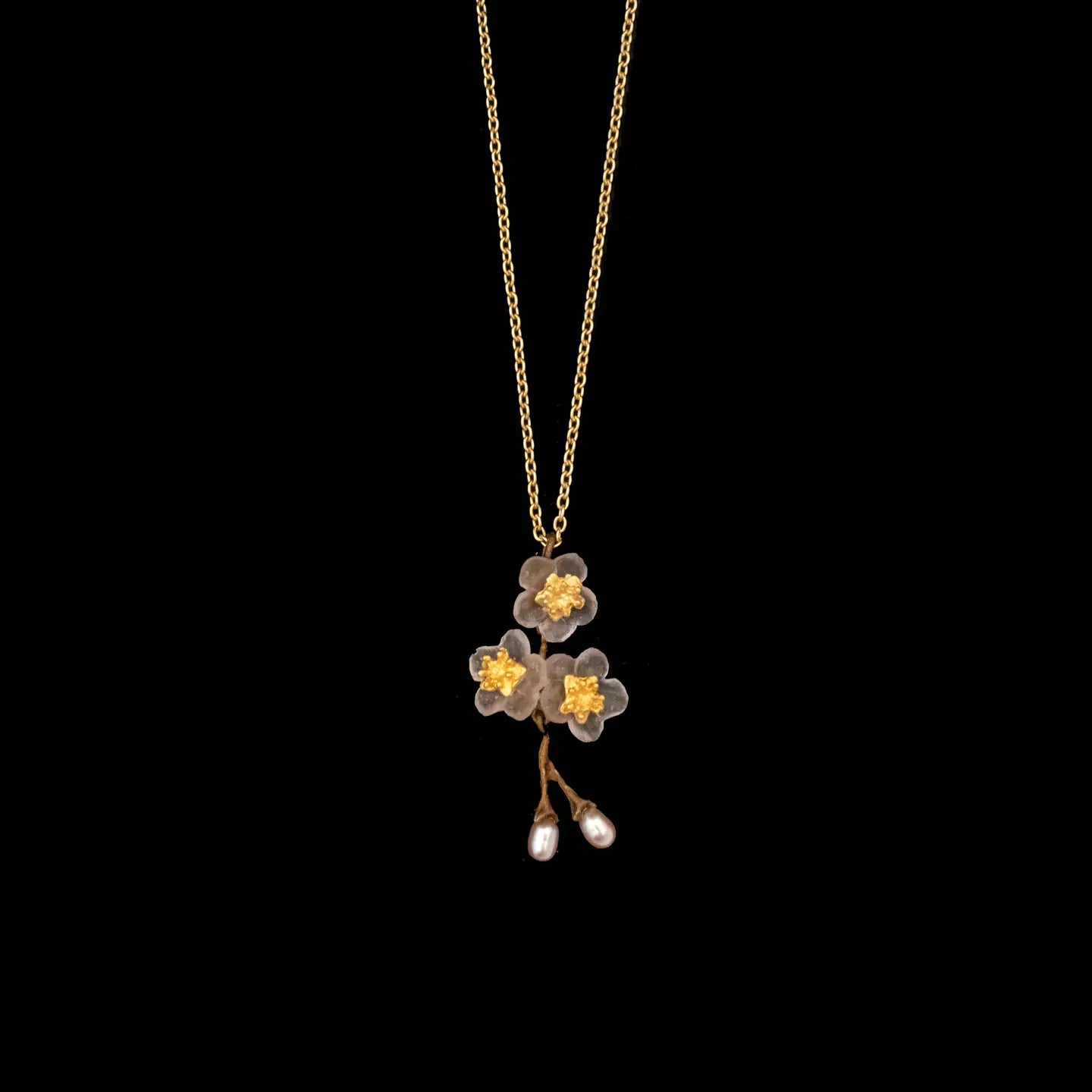 Cherry Blossom Necklace - Pearl Accent