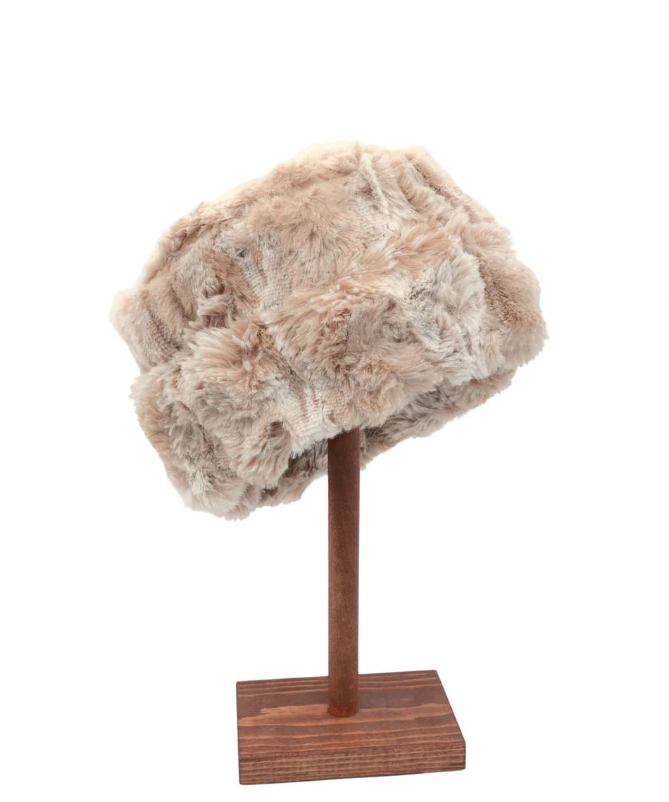 Cuffed Pillbox Hat - Cloudwalk Faux Fur