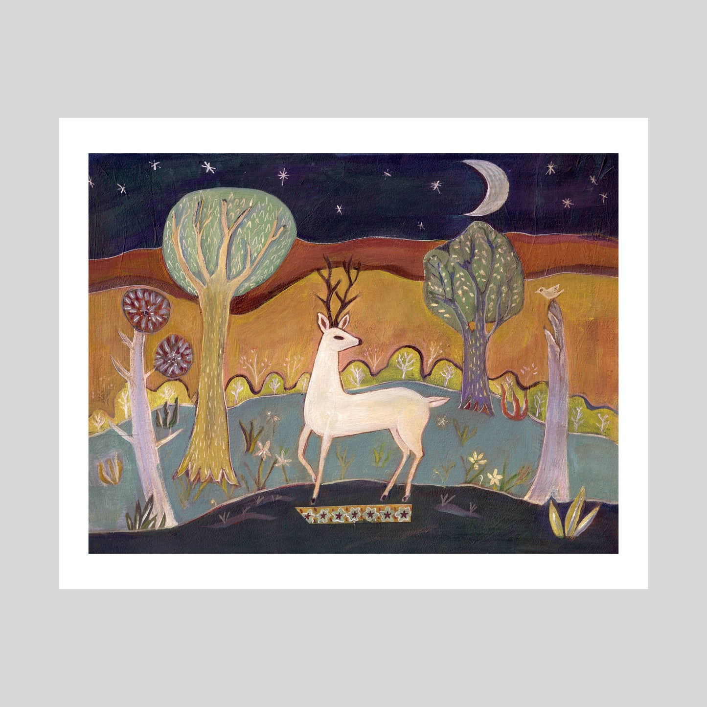 White Deer Fine Art Print