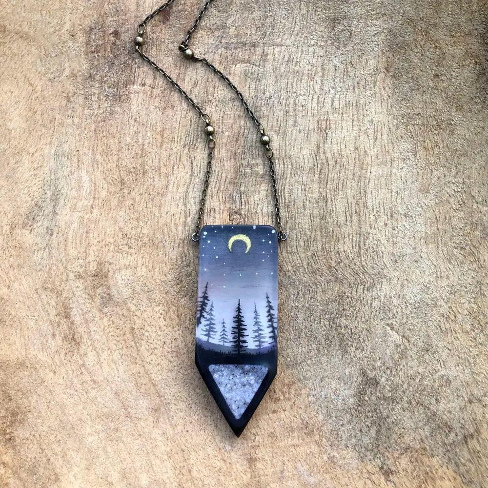 Druzy Forest Crystal Necklace