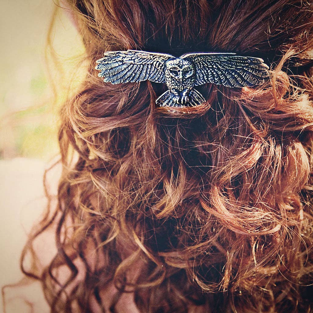 Hair Clip, Barrette, Owl