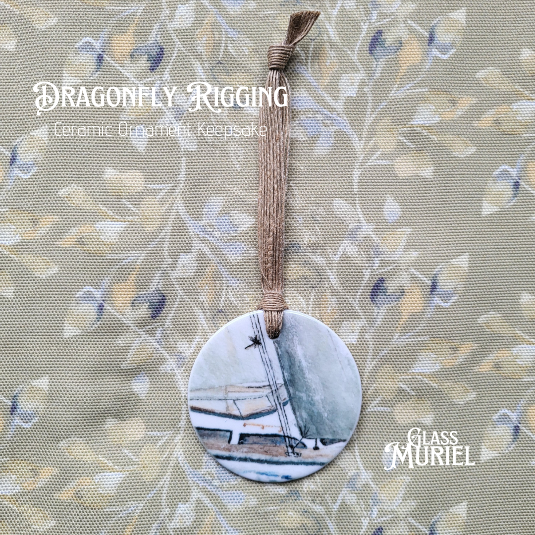 "Dragonfly Rigging" Ceramic Ornament