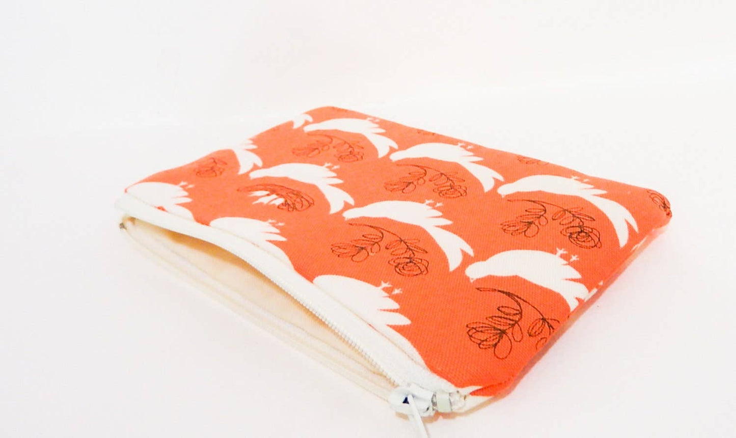 Bird w/ Nest Pouch - Orange