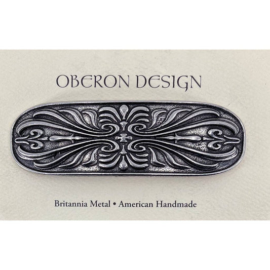 Hair Clip, Barrette, Scroll 80mm