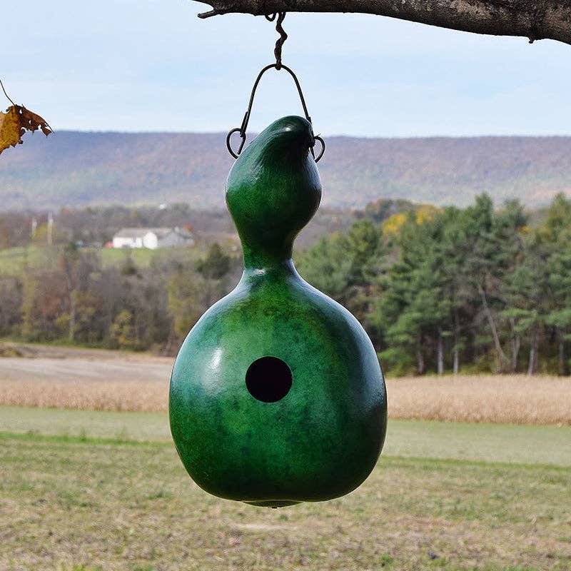 Bungalo Gourd Birdhouse — Green Hand-Crafted Outdoor