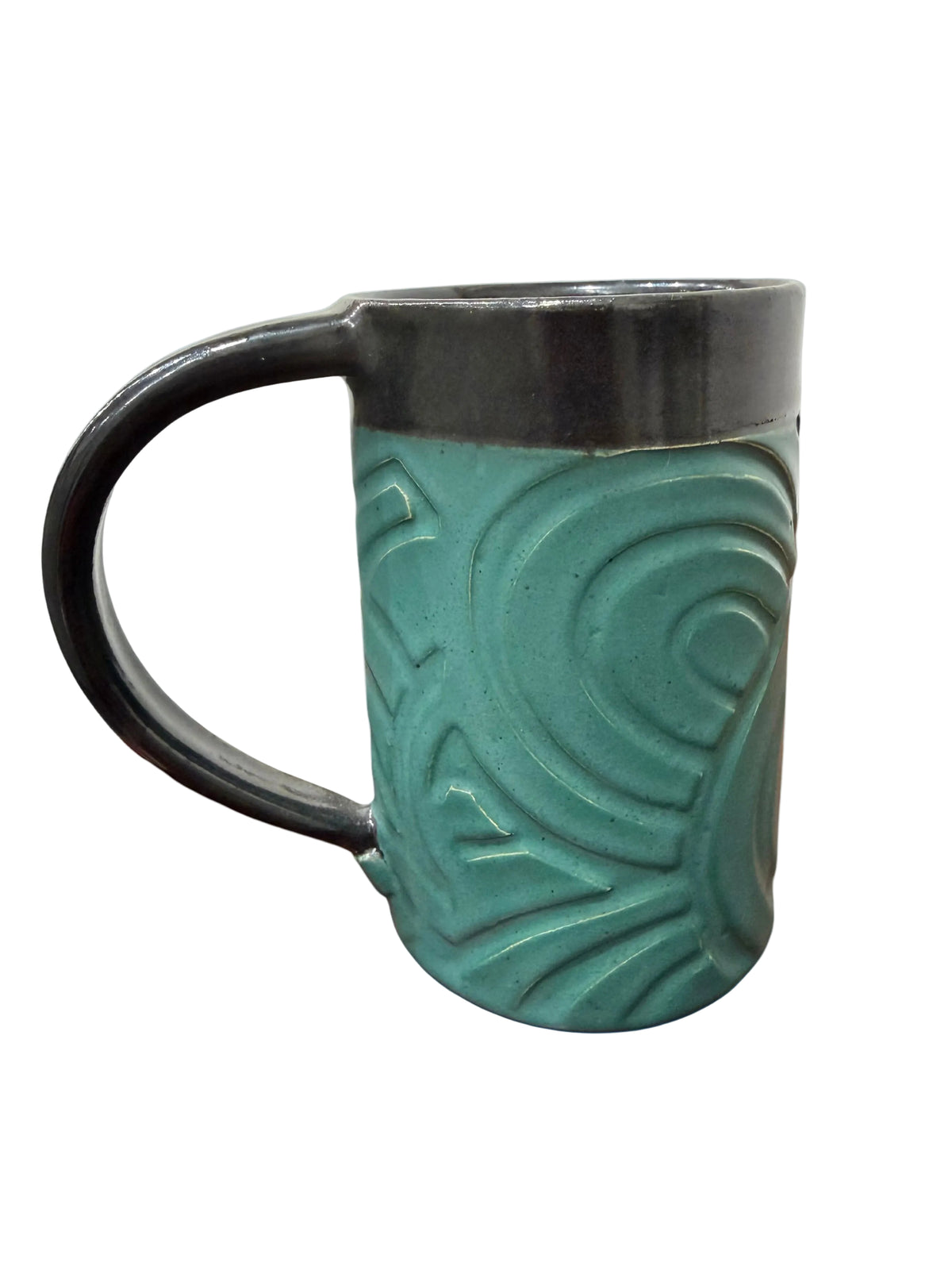 Teal & Black Ceramic Mug