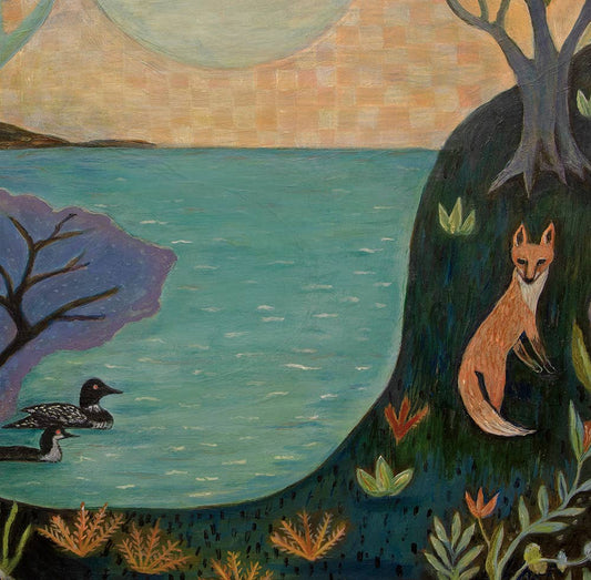 Greeting Card, Nature Card, Woods, Fox in the Harbor