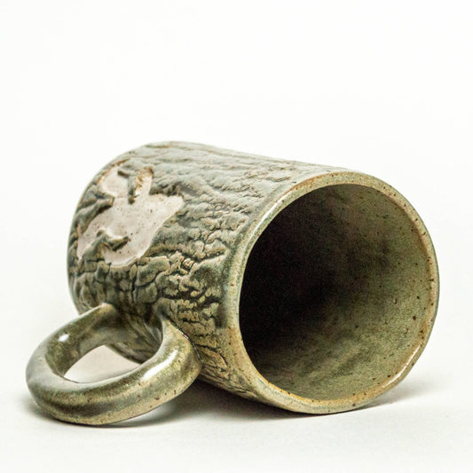 Yeti / Abominable Snowman Handmade Ceramic Gray 14oz Mug