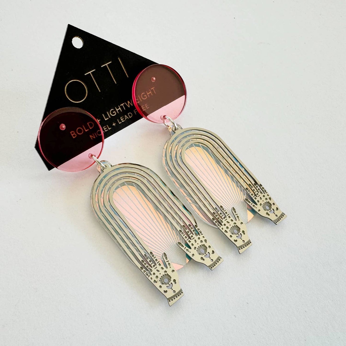 The Portals | Iridescent Acrylic + Stainless Steel w Pink
