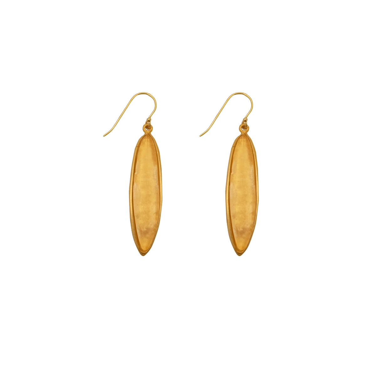 Eucalyptus Wire Earrings: Orange