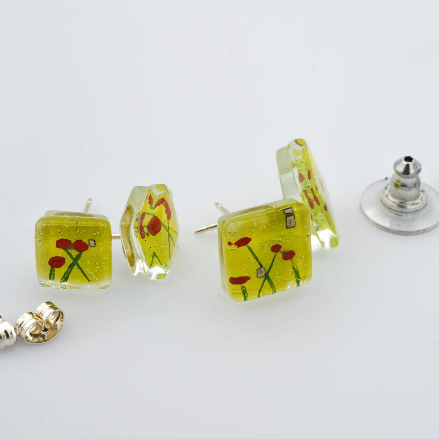 Amidst Poppies Studs