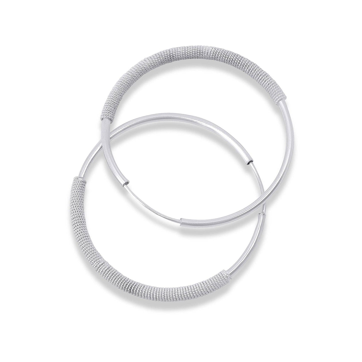 ASHER SILVER HOOPS: Medium