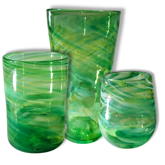 Mixed Drinks Glassware/Drinkware Tumblers Stemless Wine Pint: Green / Stemless Glass