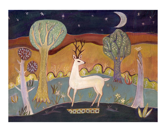 White Deer Fine Art Print