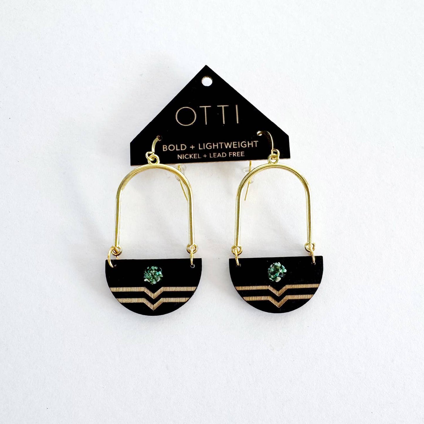 Turquoise Inlay DROP Earring: BIRCH