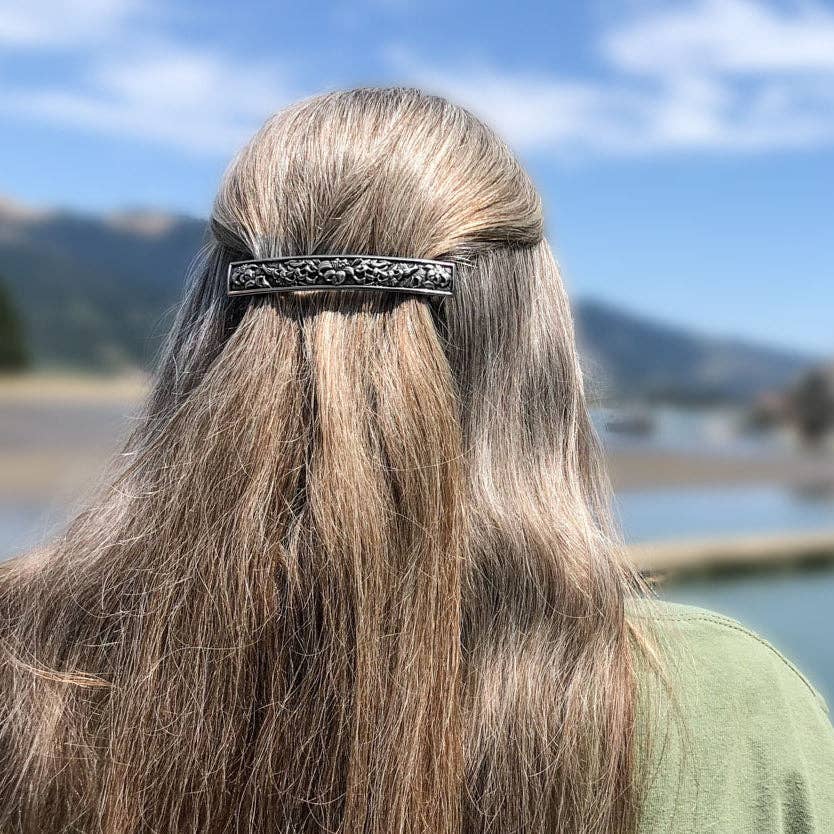Hair Clip, Barrette, Lily 100mm