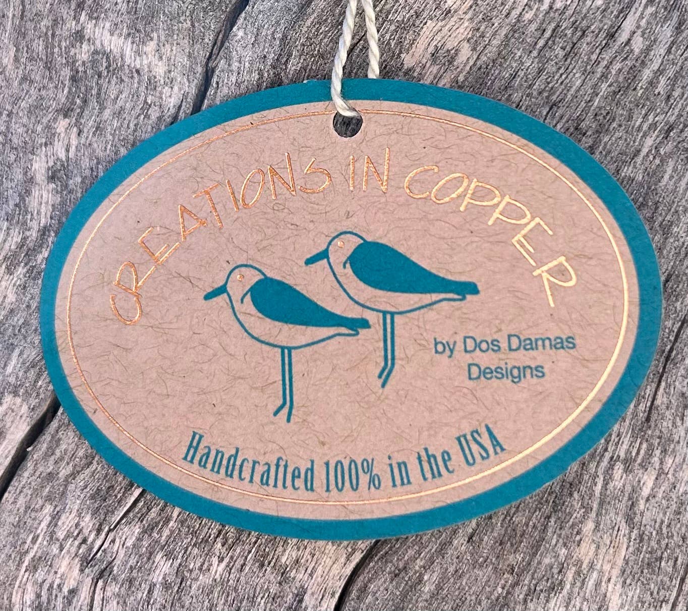 Seagulls Cloud Copper Christmas Ornament