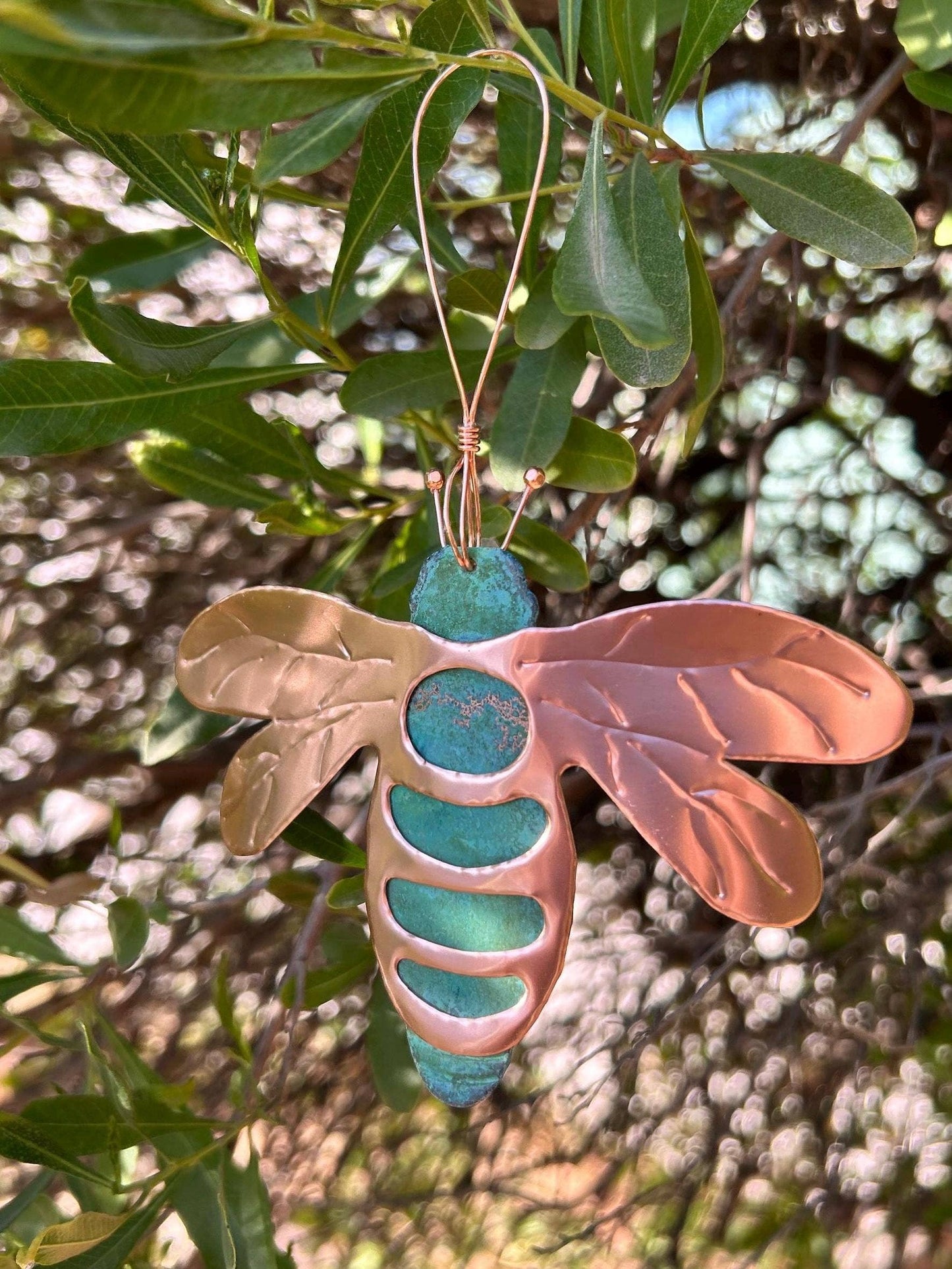Bee Bumblebee Copper Christmas Ornament