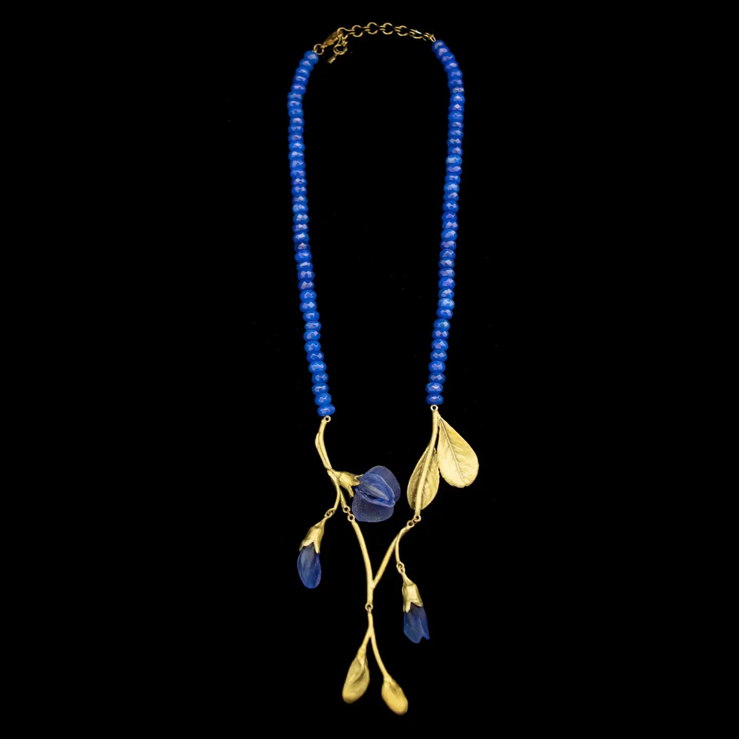 False Indigo Necklace - Blue Jade Beads