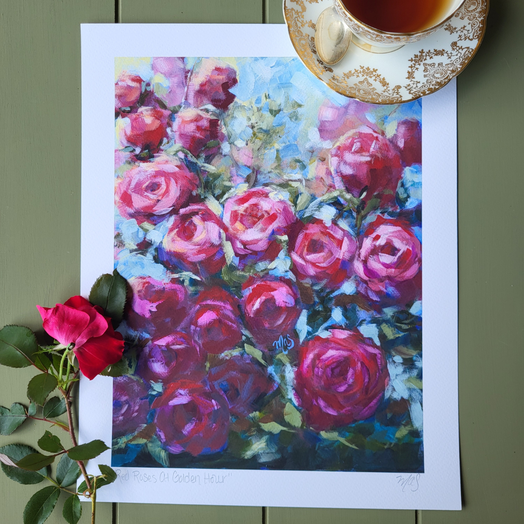 "Red Roses At Golden Hour": 8x10
