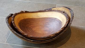10" BLACK WALNUT OVAL BOWL
