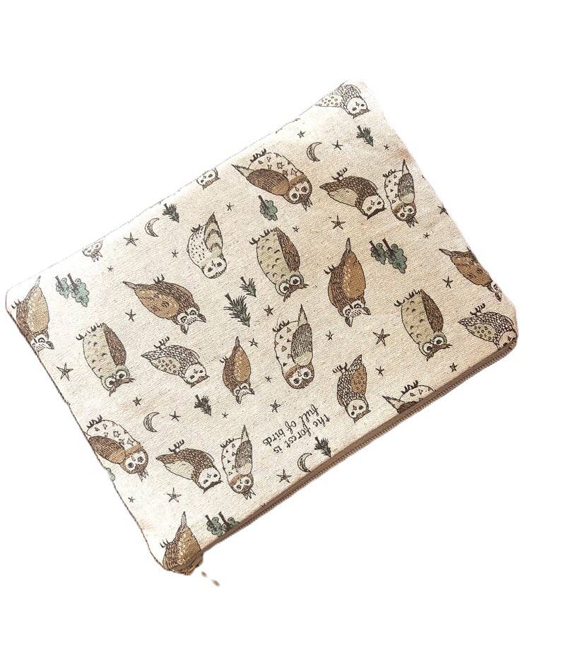 Owl Fabric Pouch: A