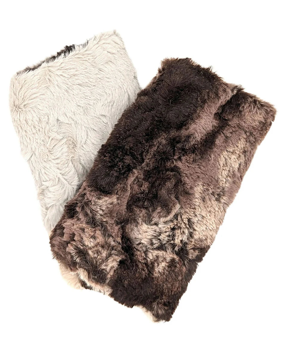 Cuddly Reversible Faux Fur Fingerless Gloves