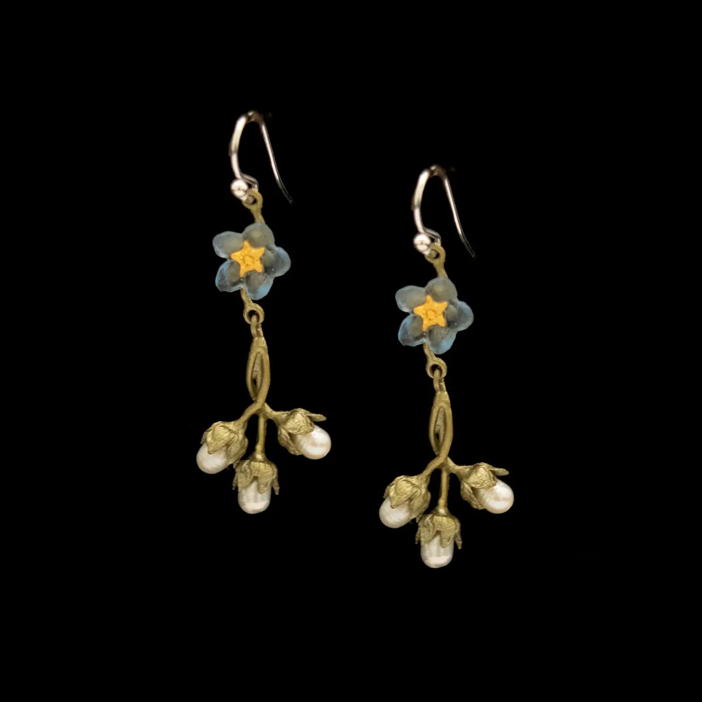 Forget Me Not Pearl Earrings