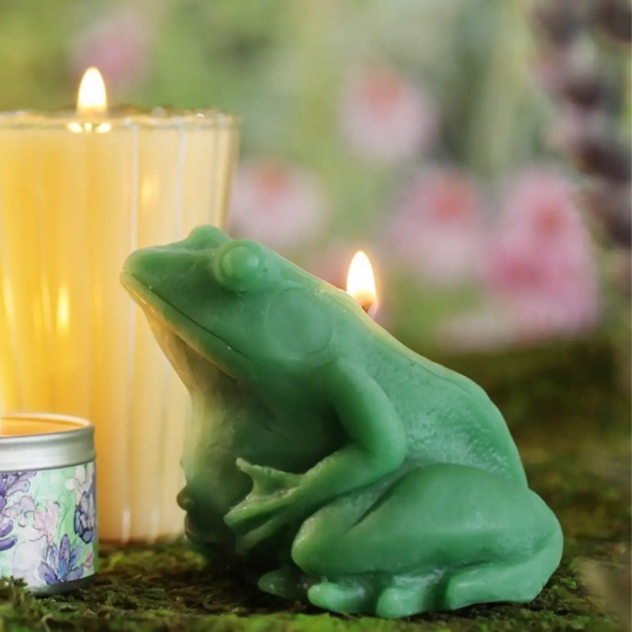 Frog Shaped Beeswax Candle