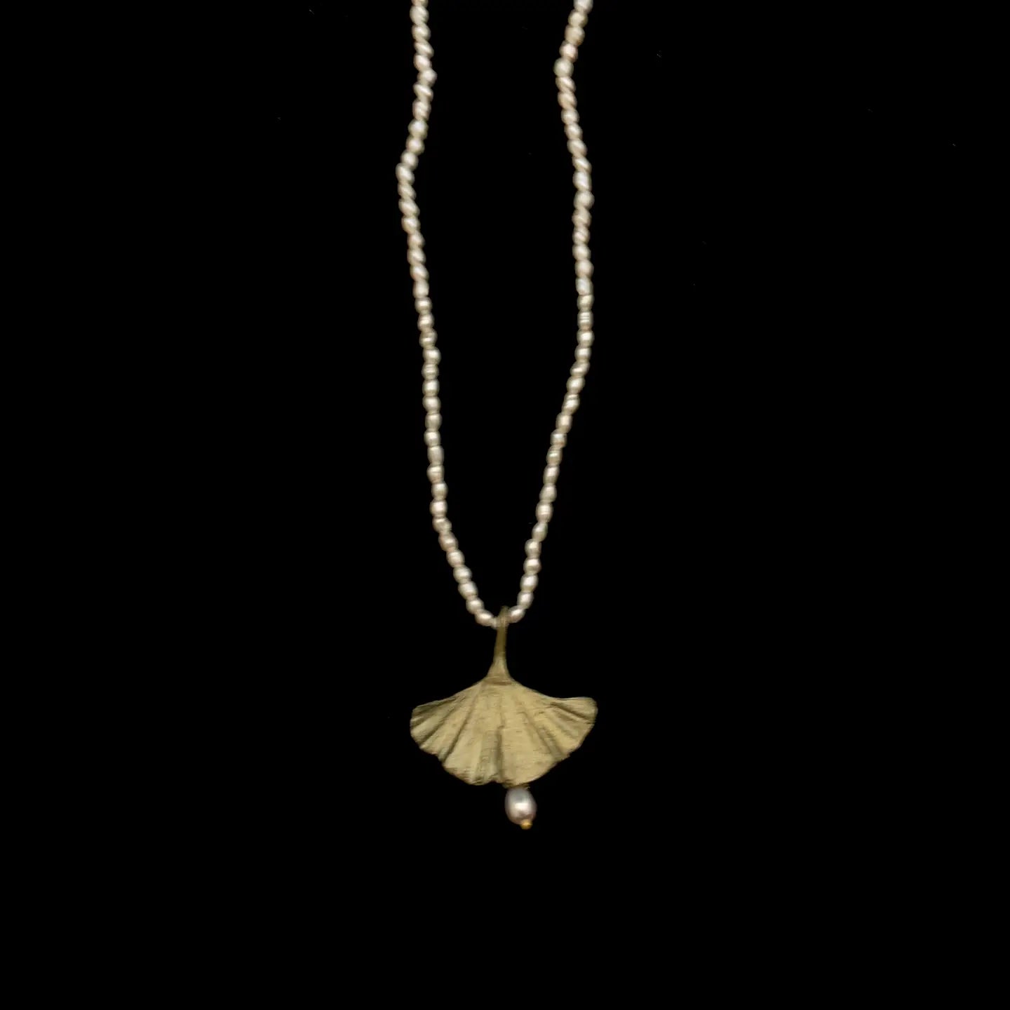 Gingko Pearl Necklace