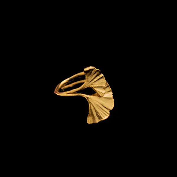 Gold Gingko Leaf Ring