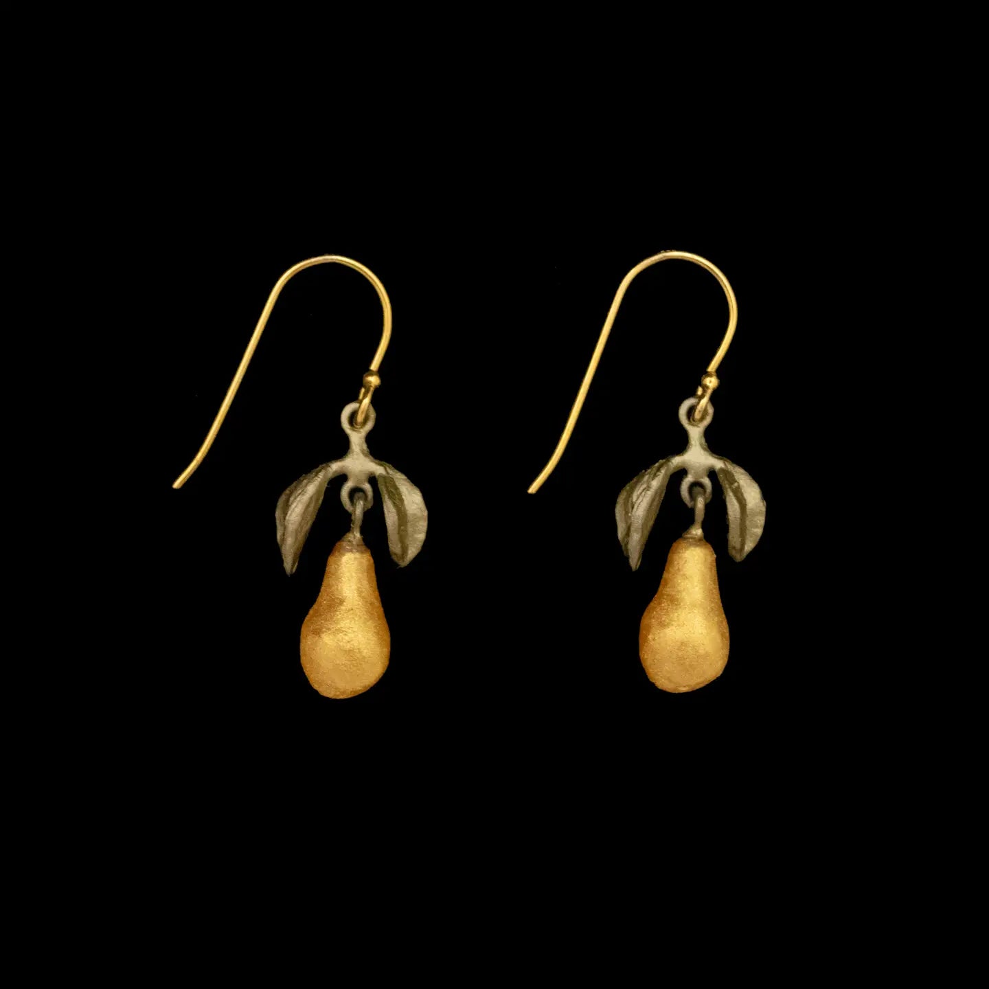 Gold Pear Earrings