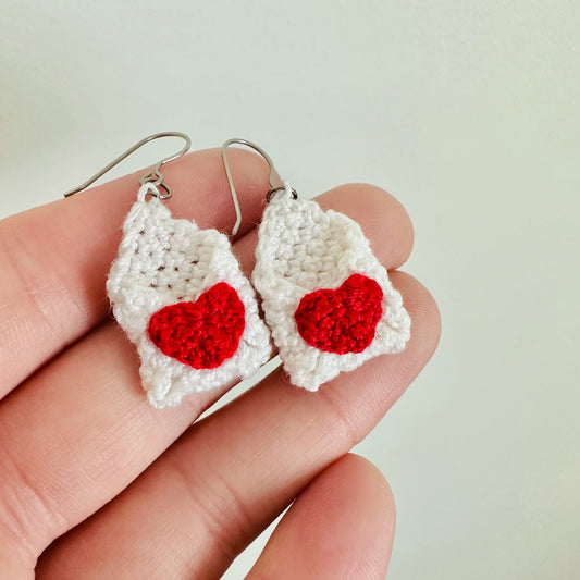 Crochet Open Heart Letter Dangles