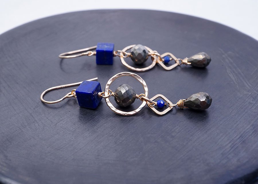 Square Lapis Earrings