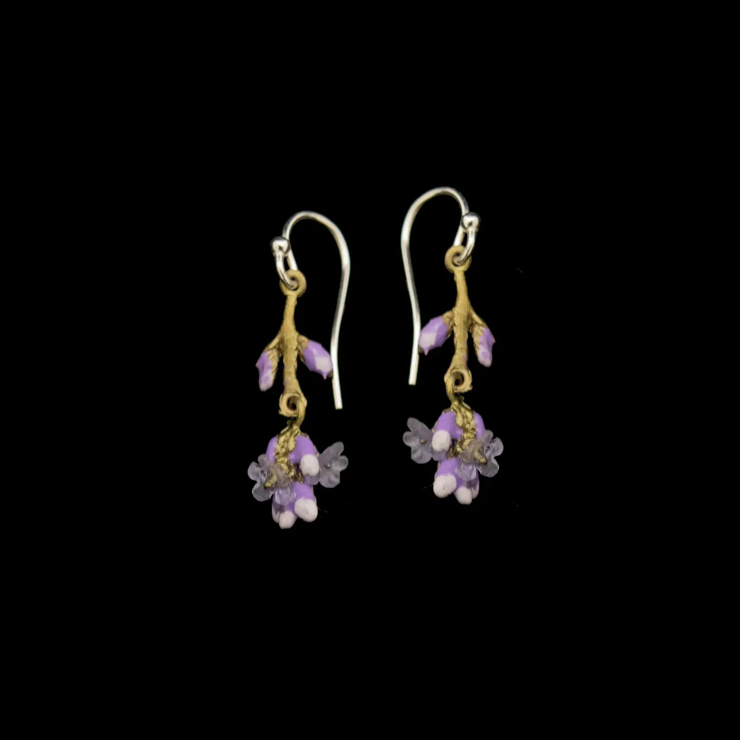 Lavender Bud Drop Earrings
