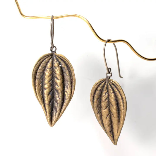 Leaf Peperomia Dangle Earrings
