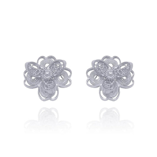 Lotus Silver Stud Earrings