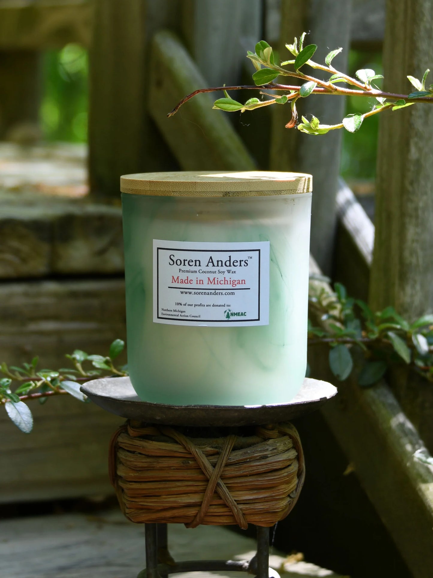 Spring Rain Wood Wick Candle