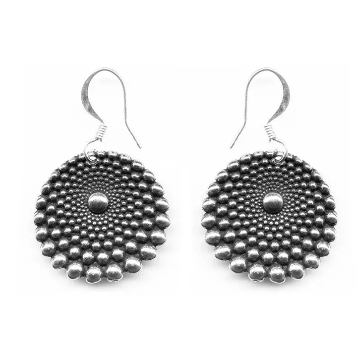 Mandala Metal Earrings