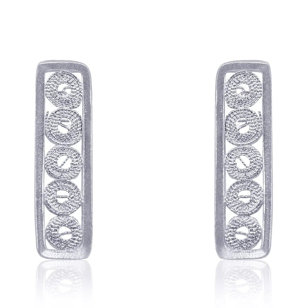 Maxandra Filigree Silver Earrings
