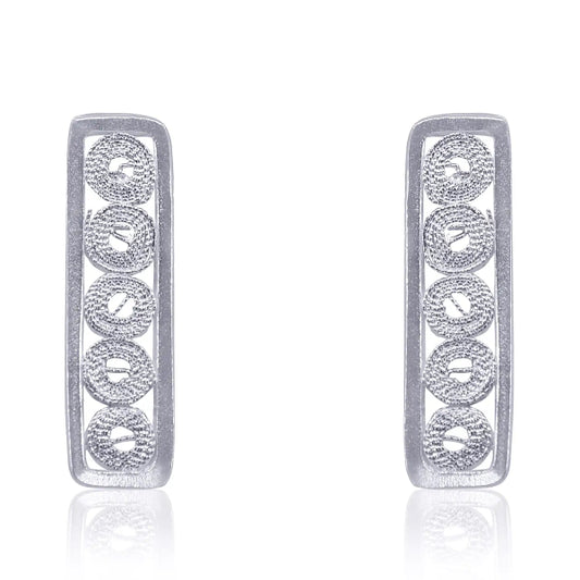 Maxandra Filigree Silver Earrings