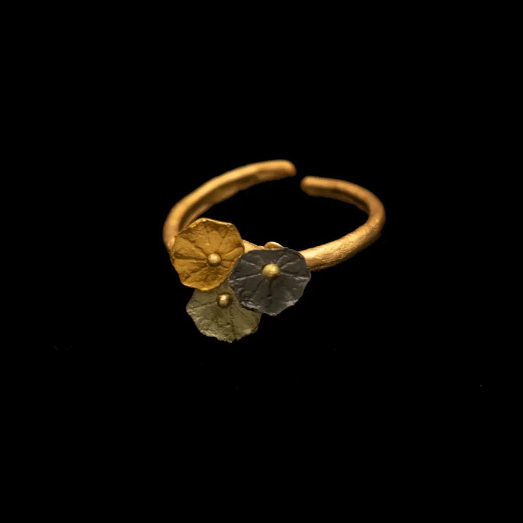 nasturtium-floral-gold-adjustable-ring