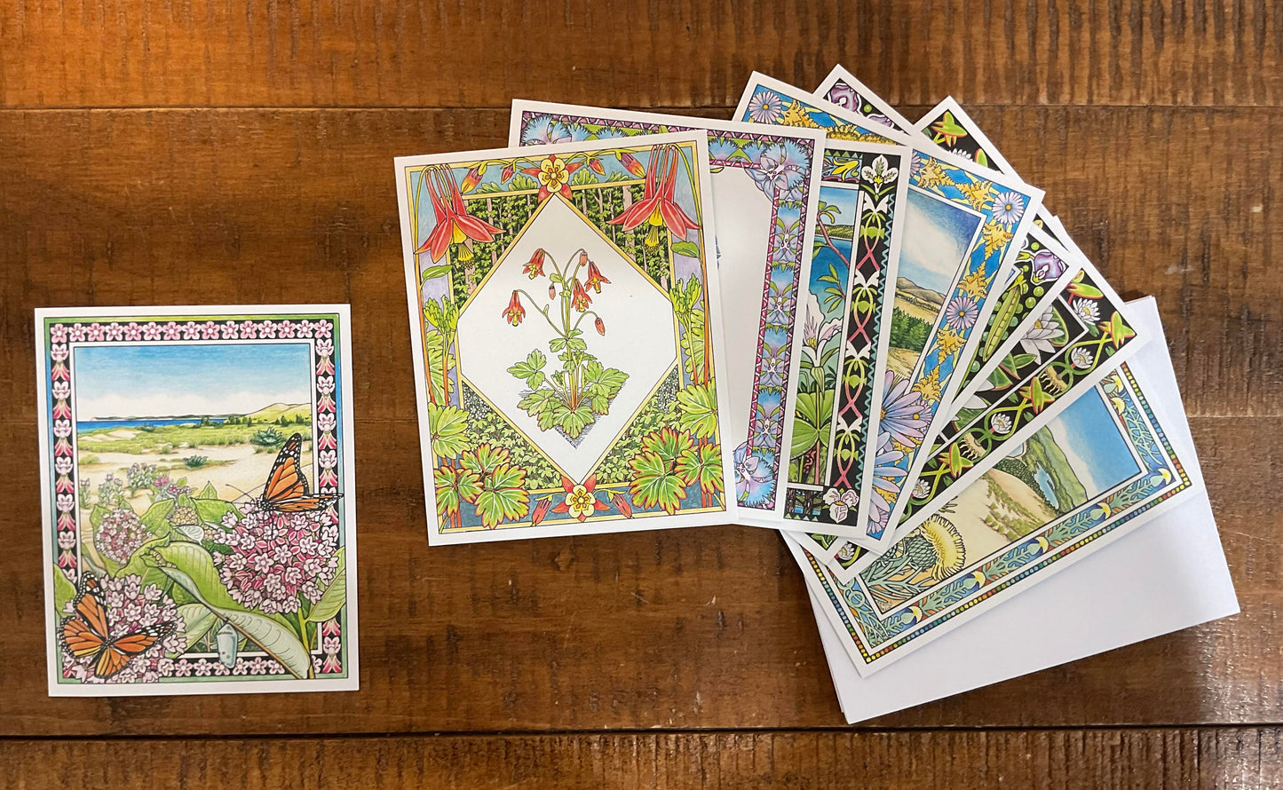 Native Michigan Wildflowers Note Cards - 8 Pack