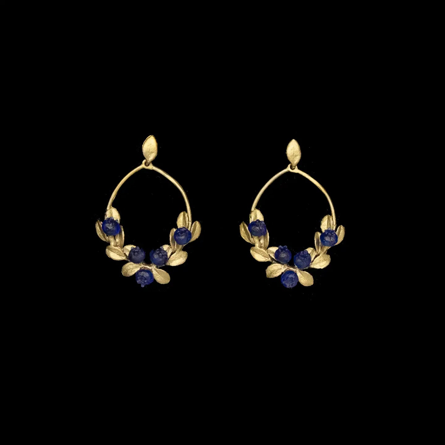 Oval Blueberry Earrings