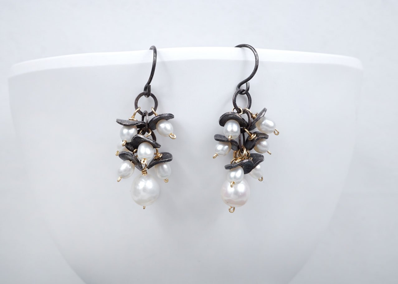Pearl and Silver Earrings