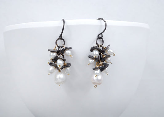 Pearl and Silver Earrings