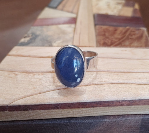 petite leland blue stone sterling ring