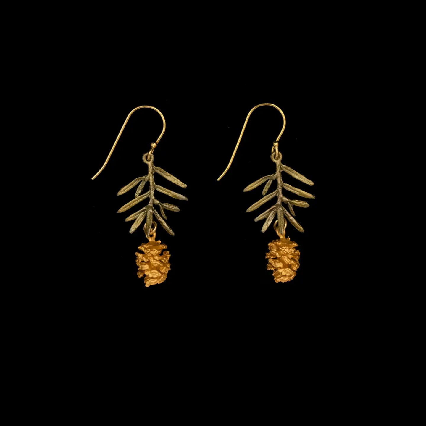 Pine Cone Drop Earrings