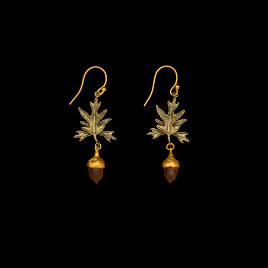 Pine Oak Dangle Earrings